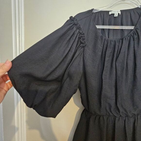 Moon River Black Back Cut Out Bubble Short Sleeve Fit & Flare Mini Dress… - Picture 10 of 13